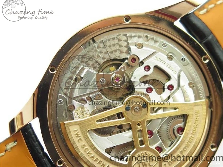 MIROTIME 0129 Elegant Portugieser Perpetual Calendar IW503302 RG V9F 1:1 Best Edition Gray Dial on Black Leather Strap A 7096